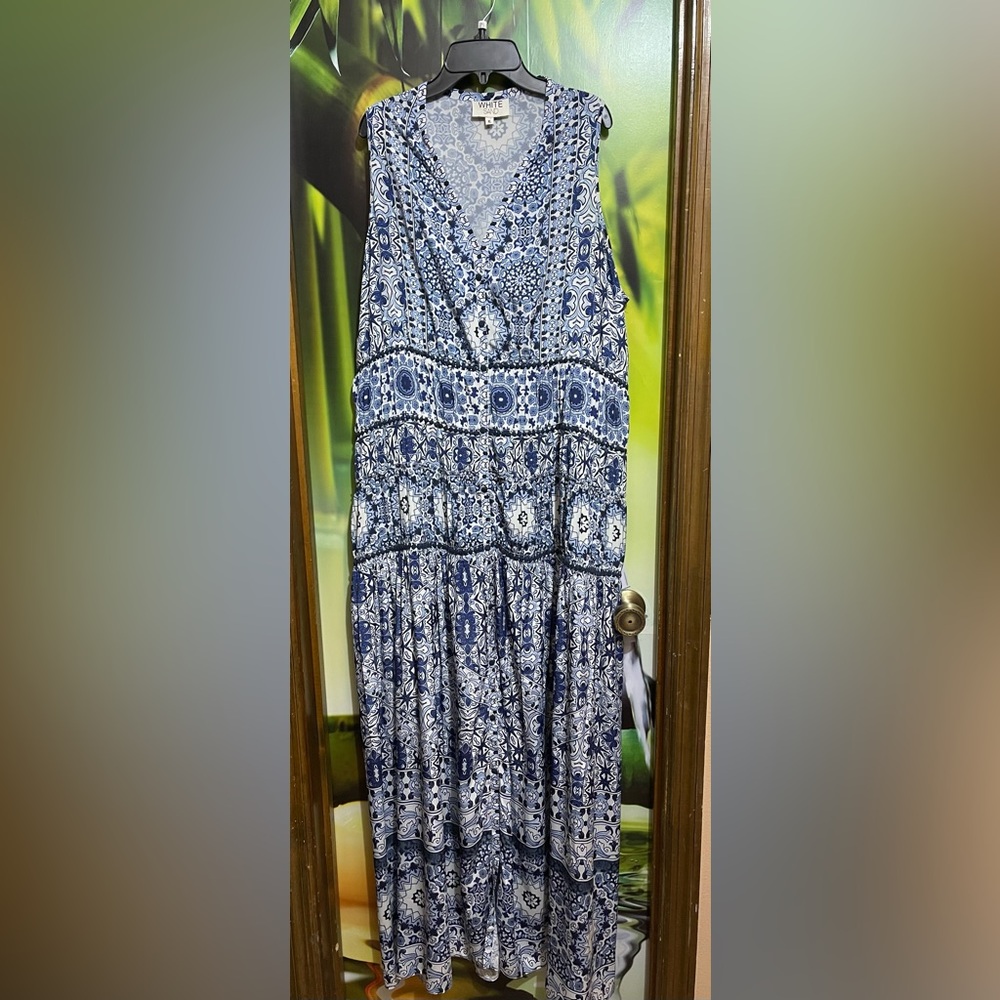 Elegant Blue Patterned dress